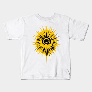 Abstract Minimalist Cool Symbol: Golden Sun Kids T-Shirt